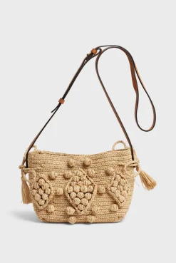 Sac En Raphia Et Cuir Ficelle - Mini