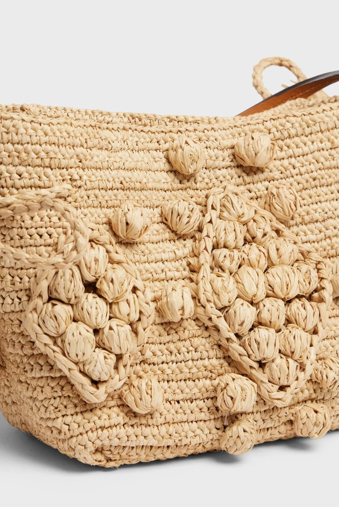 Sac En Raphia Et Cuir Ficelle - Mini