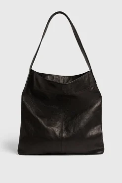 Sac Hobo Cuir De Mouton Femme Noir Lady