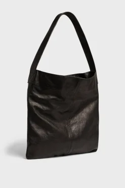 Sac Hobo Cuir De Mouton Femme Noir Lady