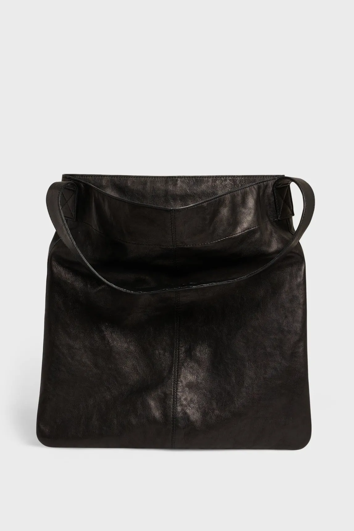 Sac Hobo Cuir De Mouton Femme Noir Lady