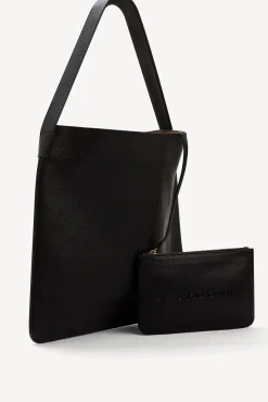 Sac Hobo En Cuir Graine Noir - Lady