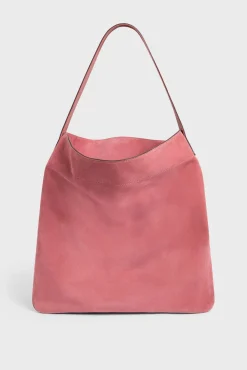 Sac Hobo En Cuir Velours Bois De Rose - Lady