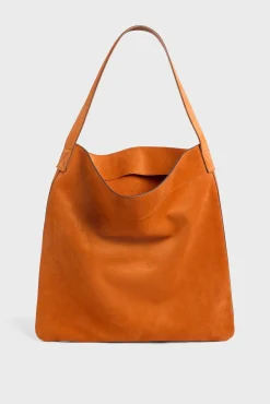 Sac Hobo En Cuir Velours Marsala - Lady