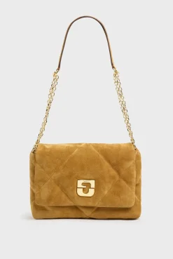 Sac Porte Travers En Cuir Velours Matelasse - Le Fanny