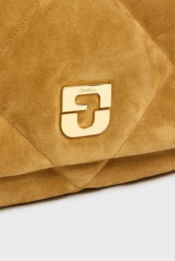 Sac Porte Travers En Cuir Velours Matelasse - Le Fanny