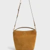 Sac Seau En Cuir Velours Ble - Le Sandrine