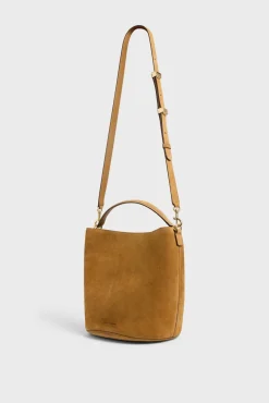 Sac Seau En Cuir Velours Ble - Le Sandrine