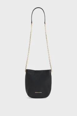 Sac Travers En Cuir Noir - Le Mini Charlotte