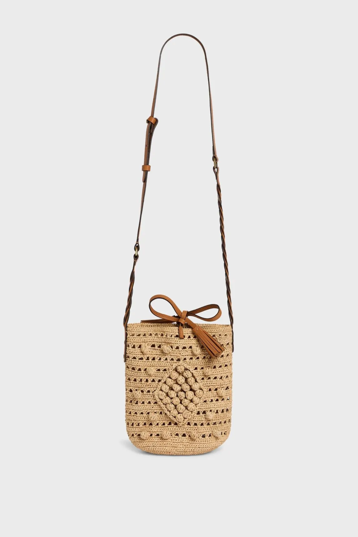 Sac Travers En Raphia Ficelle - Trinity