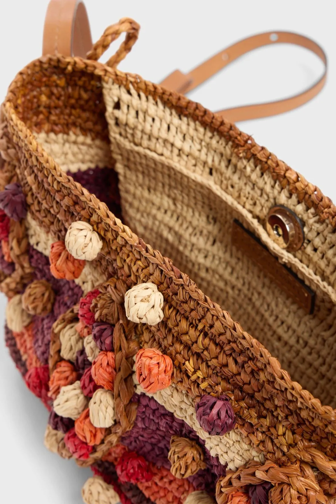 Sac Travers En Raphia Rouge - Mini 24