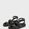 Sandales En Cuir Et Clous Noir - Arianne
