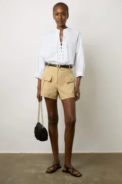 Short A Poches En Coton Sable - Clemy