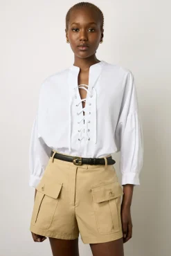 Short A Poches En Coton Sable - Clemy