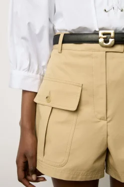 Short A Poches En Coton Sable - Clemy