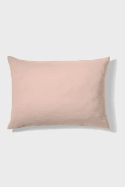 Taie D'Oreiller En Lin Lave - Rose Ancien