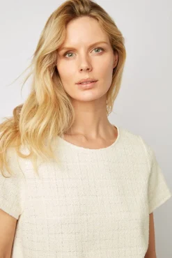 Top En Tweed Et Lurex Ecru - Amanda
