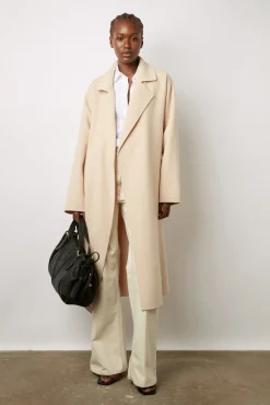 Trench En Laine Melangee Sable - Neissa