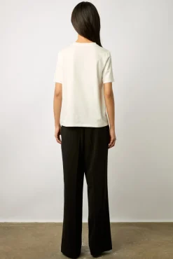 Tshirt A Boutons Strass Ecru - Myrtha