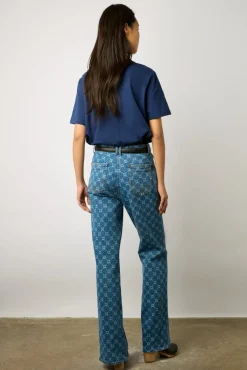 Tshirt A Boutons Strass Marine - Myrtha