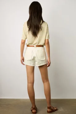 Tshirt A Rayures En Lurex Or - Mike