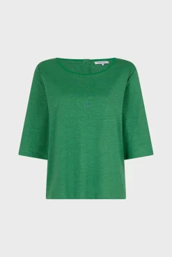 Tshirt Au Dos Boutonne Vert - Magnolia