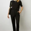 Tshirt Col Rond A Logo Noir - Marlyne