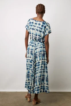 T-Shirt Col Rond Tie & Dye Indigo - Marcele