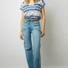 T-Shirt Col Rond Tie And Dye Ecru - Marcele