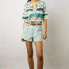 Tshirt Col Tunisien En Lin Lychen - Maorie
