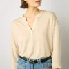 Tshirt Col Tunisien Sable - Maddie