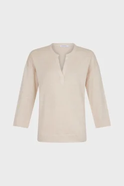 Tshirt Col Tunisien Sable - Maddie