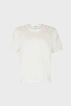 Tshirt En Lin A Broderie Ecru - Manika