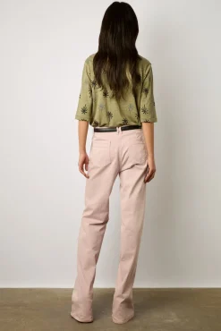 Tshirt Palmier En Lin Vert Kaki - Madison