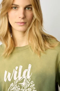 Tshirt Serigraphie Vert Kaki - Malory