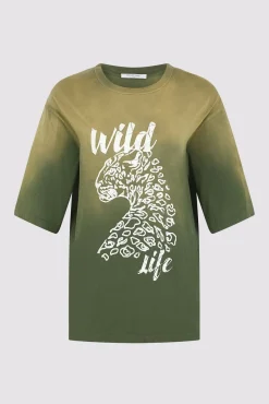 Tshirt Serigraphie Vert Kaki - Malory