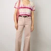 Tshirt Tie And Dye En Lin Fuchsia - Melane