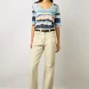 Tshirt V Aquarelle En Lin Electrique - Misia
