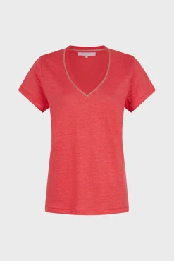 Tshirt V En Lin Ecrevisse - Mindy