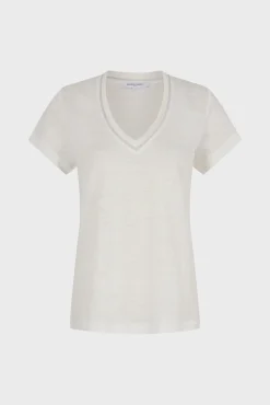 Tshirt V En Lin Ecru - Mindy