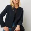 Veste Courte En Tweed Marine - Bynell