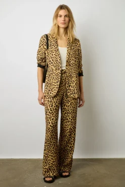 Veste De Tailleur Leopard Marron - Beila