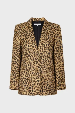 Veste De Tailleur Leopard Marron - Beila