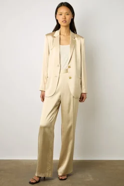 Veste De Tailleur Satinee Sable - Blair