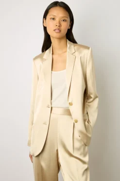 Veste De Tailleur Satinee Sable - Blair