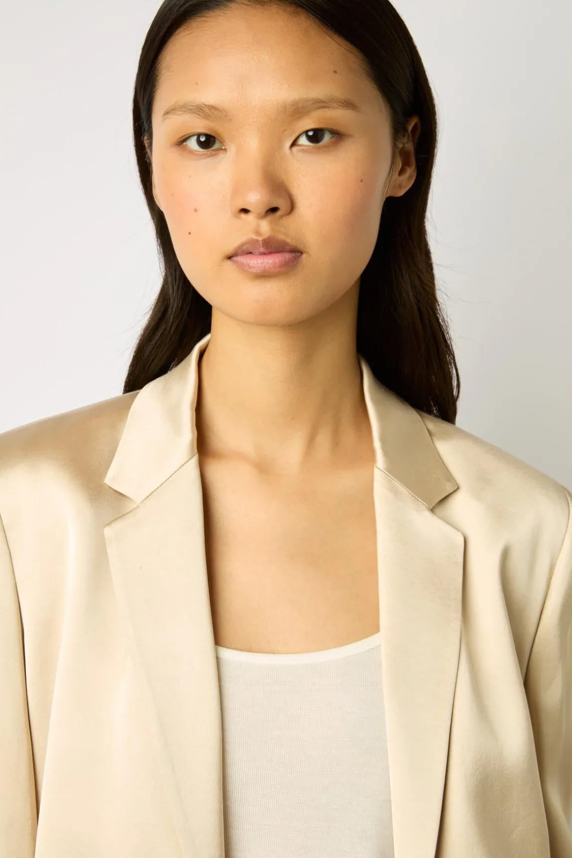 Veste De Tailleur Satinee Sable - Blair