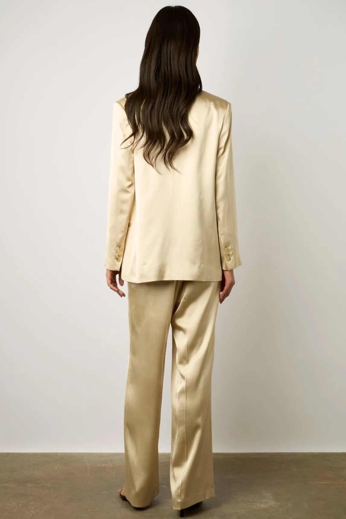 Veste De Tailleur Satinee Sable - Blair