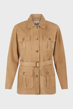 Veste En Chevre Velours Sable - Joyce