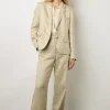 Veste En Lin Et Lurex Dore Sable - Brendi