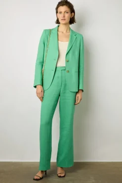 Veste En Lin Melange Emeraude - Barbara